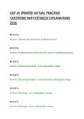 CDT1 ACTUAL EXAM SOLVED QUESTIONS&NewLine;COMPLETE PREPARATION RESOURCE