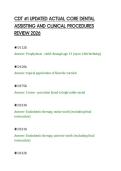 CDT ACTUAL EXAM SOLVED QUESTIONS&NewLine;COMPLETE PREPARATION RESOURCE
