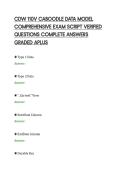 CDW 110V CABOODLE DATA MODEL COMPREHENSIVE EXAM SCRIPT VERIFIED QUESTIONS COMPLETE ANSWERS GRADED APLUS&period;pdf&NewLine;&NewLine;