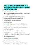 CEE CEE IAHSS ADVANCED PRACTICE SOLUTION STUDY SHEET QUESTIONS AND DETAILED ANSWERS