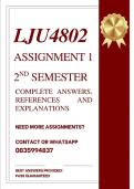 LJU4802 ASSIGNMENT 1 SEMESTER 2 2026 - COMPLETE ANSWERS