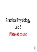 Practical Physiology Lab 5 &ndash; Platelet Count &ndash; Laboratory Practical Guide