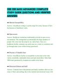 CEE CEE IAHSS ADVANCED COMPLETE STUDY GUIDE QUESTIONS AND VERIFIED ANSWERS