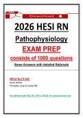 Pass the HESI RN Pathophysiology 2026 Exam with 1000 Questions & Rationales &vert; &lpar;100&percnt; Guarantee Pass&rpar;