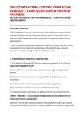 DAU CONTRACTING CERTIFICATION EXAM 2026&sol;2027 &vert; EXAM QUESTIONS & VERIFIED ANSWERS