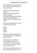 CA Chiropractic Law Exam &lpar;CCLE&rpar; &vert; Practice Questions&comma; Study Guide & Exam Prep 2026&sol;2027