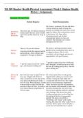 NR 509 Shadow Health Physical Assessment &vert; Practice Questions&comma; Clinical Assessment & Comprehensive Review