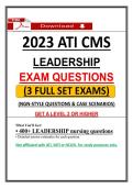 Pass 2026 ATI RN Leadership Proctored Exam &ndash; with 2023 NGN Questions & Case Scenarios &vert; Get A Level 2 or Higher