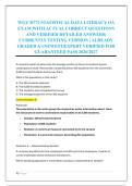 WGU D772 STATISTICAL DATA LITERACY OA &NewLine;EXAM WITH ACTUAL CORRECT QUESTIONS &NewLine;AND VERIFIED DETAILED ANSWERS&vert; &NewLine;CURRENTLY TESTING VERSION &vert; ALREADY &NewLine;GRADED A&plus;&vert;NEWEST&vert;EXPERT VERIFIED FOR &NewLine;GUARANTEED PASS 2026&sol;2027