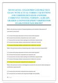 NICET LEVEL 2 EXAM PREP AND PRACTICE &NewLine;EXAM  WITH ACTUAL CORRECT QUESTIONS &NewLine;AND VERIFIED DETAILED ANSWERS&vert; &NewLine;CURRENTLY TESTING VERSION &vert; ALREADY &NewLine;GRADED A&plus;&vert;NEWEST&vert;EXPERT VERIFIED FOR &NewLine;GUARANTEED PASS 2026&sol;2027 