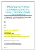 FINAL PRACTICE TEST FOR NURS 5434 &NewLine;FAMILY III WITH ACTUAL CORRECT &NewLine;QUESTIONS AND VERIFIED DETAILED &NewLine;ANSWERS&vert; CURRENTLY TESTING VERSION &vert; &NewLine;ALREADY GRADED A&plus;&vert;NEWEST&vert;NURS 5434 &NewLine;FINAL EXAM &vert;UTA 2026&sol;2027