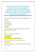 FINAL PRACTICE TEST FOR NURS 5432 &NewLine;FAMILY I WITH ACTUAL CORRECT &NewLine;QUESTIONS AND VERIFIED DETAILED &NewLine;ANSWERS&vert; CURRENTLY TESTING VERSION &vert; &NewLine;ALREADY GRADED A&plus;&vert;NEWEST&vert;NURS 5432 &NewLine;FINAL EXAM &vert;UTA 2026&sol;2027 