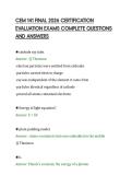 CEM 141 FINAL 2026 CERTIFICATION EVALUATION EXAMS COMPLETE QUESTIONS AND ANSWERS&period;