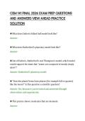 CEM 141 FINAL 2026 EXAM PREP QUESTIONS AND ANSWERS VIEW AHEAD PRACTICE SOLUTION&period;
