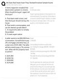 WA State Real Estate Exam Prep&colon; Rockwell Institute  Exams QUESTIONS COMPLETE WITH 100&percnt; CORRECT ANSWERS