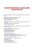 KU Ilardi PSYC 320 Exam 1 Questions With Complete Answers