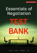 Test Bank For Essentials of Negotiation 4th Canadian Edition By Roy J&period; Lewicki&comma; Kevin Tasa&comma; Bruce Barry&comma; David M&period; Saunders &lpar;Chapter 1-13&rpar;