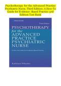 Psychotherapy for the Advanced Practice Psychiatric Nurse 3rd Edition &vert; Test Bank&comma; Practice Questions & Comprehensive Review