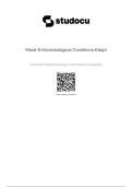 NR 507 Week 8 Dermatological Conditions &vert; EDAPT Practice Test&comma; Questions & Comprehensive Pathophysiology Review