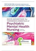 Test Bank for Davis Advantage for Townsend's Essentials of Psychiatric Mental Health Nursing&colon; Concepts of Care in Evidence-Based Practice&comma; 9th Edition by Morgan Townsend &vert; Newest Update 2026&sol;2027