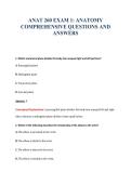 ANAT 260 EXAM 1&colon; ANATOMY&NewLine;COMPREHENSIVE QUESTIONS AND&NewLine;ANSWERS