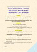 Union Pacific conductor final&vert; Real Exam Questions & Verified Answers &vert;Updated 2026 &ndash; 2027 &lpar;Graded A&plus;&rpar;&NewLine;