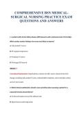COMPREHENSIVE BSN MEDICAL-&NewLine;SURGICAL NURSING PRACTICE EXAM&NewLine;QUESTIONS AND ANSWERS