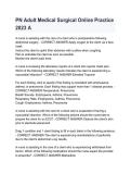 PN Adult Medical-Surgical Nursing &vert; Practice Questions&comma; Answers & Study Guide 2026&sol;2027