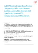 LADWP Electrical Helper Exam &vert; 300 Practice Questions And Correct Answers &lpar;Verified Answers&rpar; Plus Rationale 2026 Q&A&vert; Instant Download Pdf&period; Ace your exam&excl;&excl;