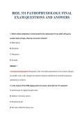 BIOL 331 EXAM BUNDLE QUESTIONS WITH VERIFIED ANSWERS