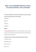 BIOL 331 EXAM BUNDLE QUESTIONS WITH VERIFIED ANSWERS