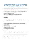 BSN 206 Hallmark Exam ACTUAL EXAM 2026&sol;2027 &vert; Foundations of Nursing Fundamentals &vert; Verified Q&A &vert; Pass Guaranteed - A&plus; Graded&NewLine;&NewLine;