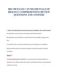 BIO 189 EXAM 1&colon; FUNDAMENTALS OF&NewLine;BIOLOGY V2 QUESTIONS AND&NewLine;ANSWERS&period; VERIFIED