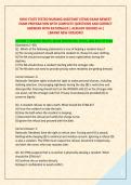 OHIO STATE TESTED NURSING ASSISTANT &lpar;STNA&rpar; EXAM NEWEST &NewLine;EXAM PREPARATION WITH COMPLETE QUESTIONS AND CORRECT &NewLine;ANSWERS WITH RATIONALES &vert; ALREADY GRADED A&plus;&vert; &NewLine;&vert;BRAND NEW VERSION&excl;&excl; 