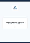 Alaska Pesticide Applicator Category Exam Non-Soil Fumigation Pest Control