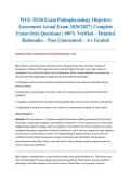  WGU D236 Exam Pathophysiology Objective Assessment Actual Exam 2026&sol;2027 &vert; Complete Exam-Style Questions &vert; 100&percnt; Verified &ndash; Detailed Rationales &ndash; Pass Guaranteed &ndash; A&plus; Graded