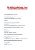BIO 320 General Pathology Exam 1 Questions With Verified Answers