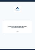 Alaska Pesticide Applicator Category 11 Aerial Pest Control Exam