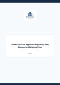 Alaska Pesticide Applicator Regulatory Pest Management Category Exam