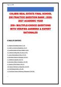 Real Estate Practice Questions 2026-2027 &vert; 265&plus; Multiple Choice with Verified Answers & Expert Rationales &vert; Complete Exam Prep