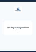 Alaska Mechanical Administrator Unlimited Refrigeration Exam