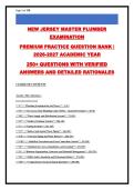 NEW JERSEY MASTER PLUMBER LICENSE EXAM PREP &vert; 300&plus; PRACTICE QUESTIONS WITH VERIFIED ANSWERS & RATIONALES &vert; UPDATED 2026-2027 &vert; COMPLETE COVERAGE OF NSPC & NJ LICENSING REQUIREMENTS