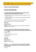 TEST BANK Death&comma; Society and Human Experience &NewLine;12th Edition Qustions and answers 2026&sol;2027 