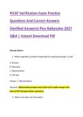 PiCAT Verification Exam Practice &NewLine;Questions And Correct Answers &NewLine;&lpar;Verified Answers&rpar; Plus Rationales 2027 &NewLine;Q&A &vert; Instant Download Pdf