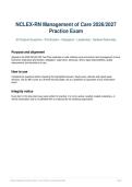 NCLEX-RN Management of Care 2026&sol;2027 Practice Exam &vert; 60 Original Questions & Detailed Rationales