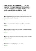 QMA IVYTECH COMMUNITY COLLEGE&NewLine;ACTUAL EXAM PAPER 2026 QUESTIONS&NewLine;AND SOLUTIONS GRADED A PLUS