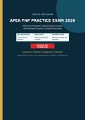 APEA FNP PRACTICE EXAM 2026&colon; 250 High-Yield Practice Questions with Verified Answers & Detailed Rationales &vert; Latest 2026&sol;2027 Edition &vert; Graded A&plus; &vert; Family Nurse Practitioner Board Exam Pre