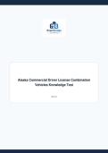 Alaska Commercial Driver License Combination Vehicles Knowledge Test