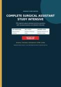COMPLETE SURGICAL ASSISTANT STUDY INTENSIVE&colon; 250 High-Yield Practice Questions with Verified Answers & Detailed Rationales &vert; Latest 2026&sol;2027 Edition &vert; Graded A&plus; &vert; SA-C Surgical Assistant Certification Exam Prep