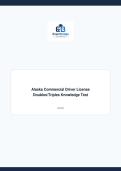 Alaska Commercial Driver License Doubles&sol;Triples Endorsement Knowledge Test